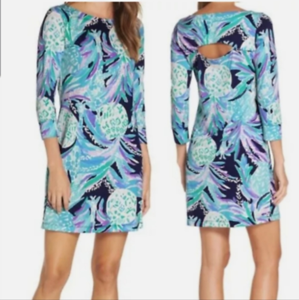 NWT Lilly Pulitzer Hollee Dress In "Alotta Colada" Print Size XS
